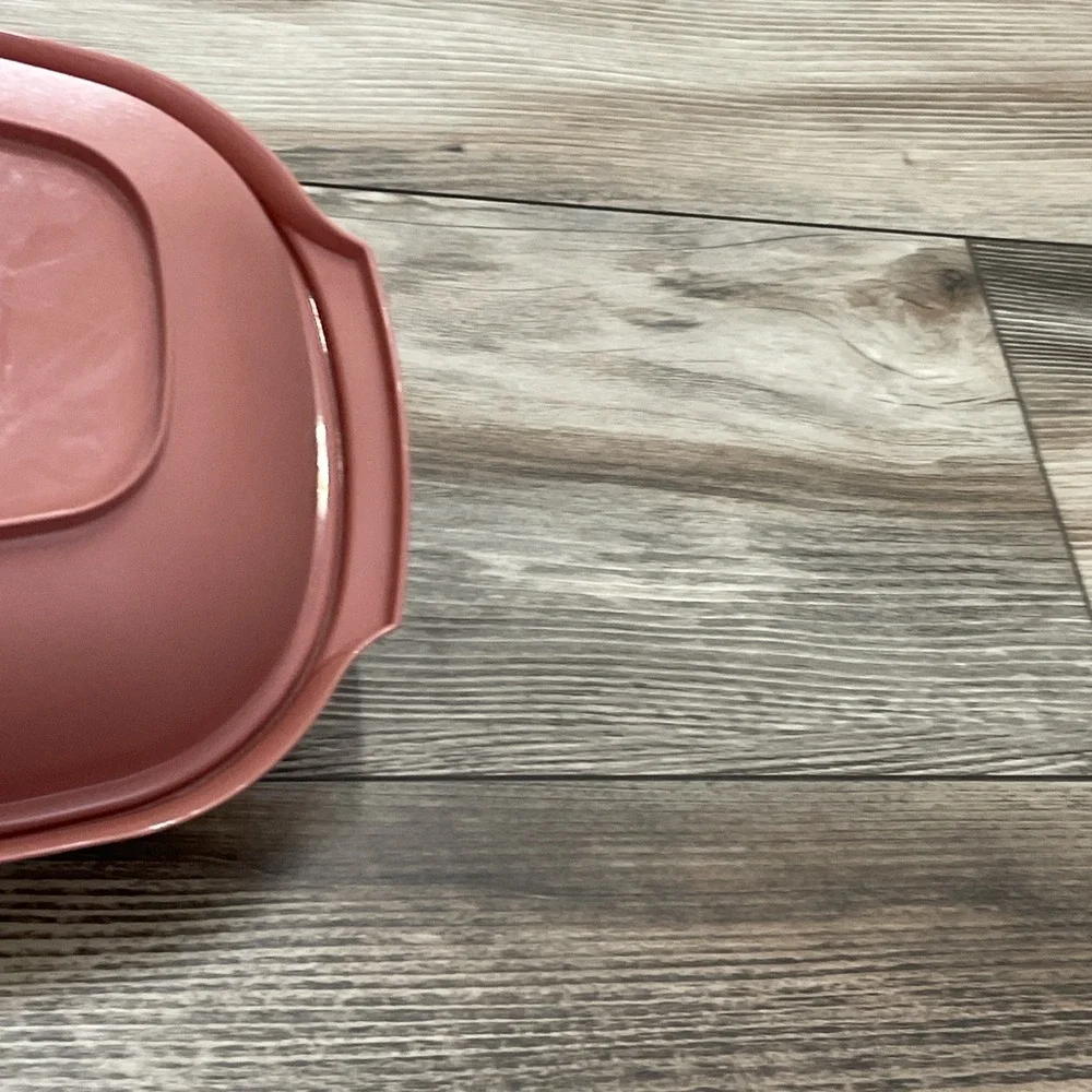 Tupperware Microwave Food Steamer 6 Cups Dusty Rose Pink 3 Piece 1273-6